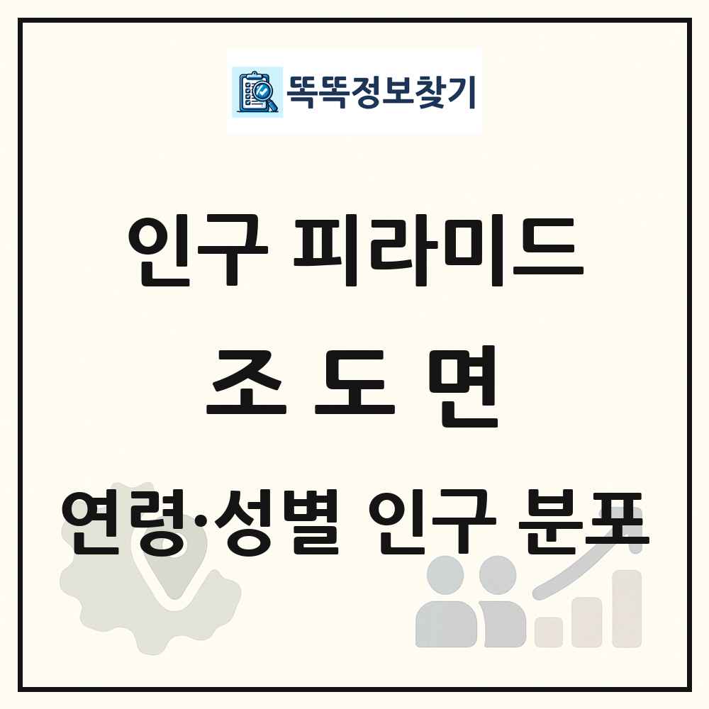 조도면 인구 피라미드 링크 그림